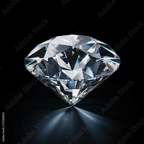 Diamond isolated on black background