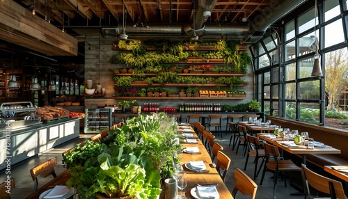 Showcase an organic farm-to-table experience, highlighting the journey from farm to plate, sustainability practices, and the freshness of locally sourced produce, AI photo