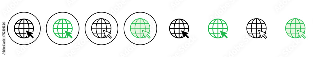 Web icon set. go to web icon. web click icon Web icon set. go to web icon. web click icon