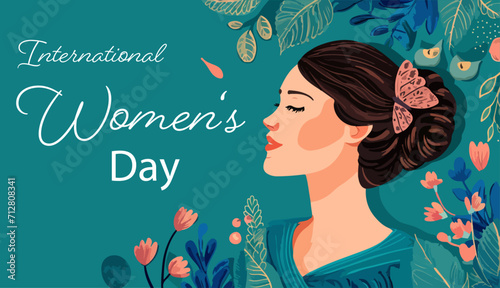 Vektorillustration für den internationalen Frauentag.