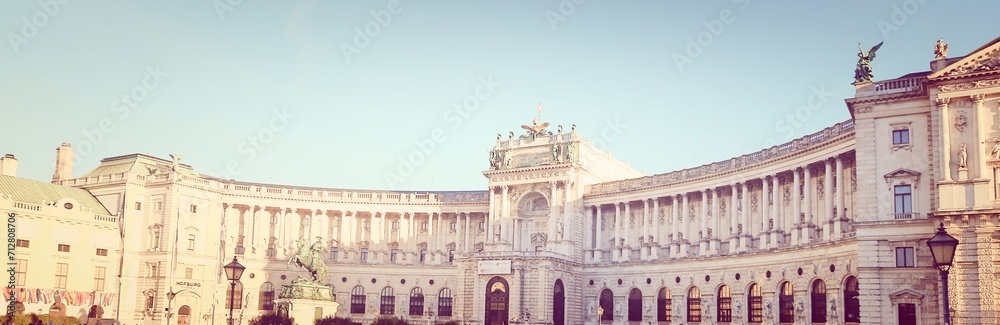 Austria Vienna city Hofburg imperial palace along Rhine river and Danube river
