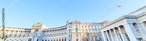 Austria Vienna city Hofburg imperial palace along Rhine river and Danube river 