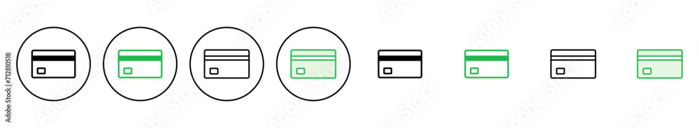 Credit card icon set. Credit card payment icon vector Credit card icon set. Credit card payment icon vector