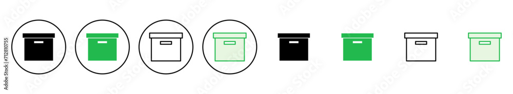 Box icon set. box vector icon, package, parcel Box icon set. box vector icon, package, parcel