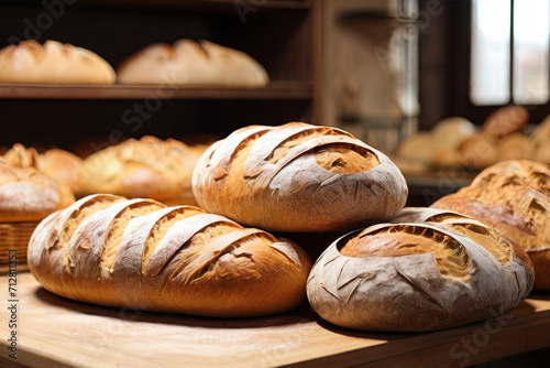 Savor the aroma of freshly baked bread in our charming bakery scene. Ideal for conveying warmth and inviting freshness. Perfect for food-related projects.