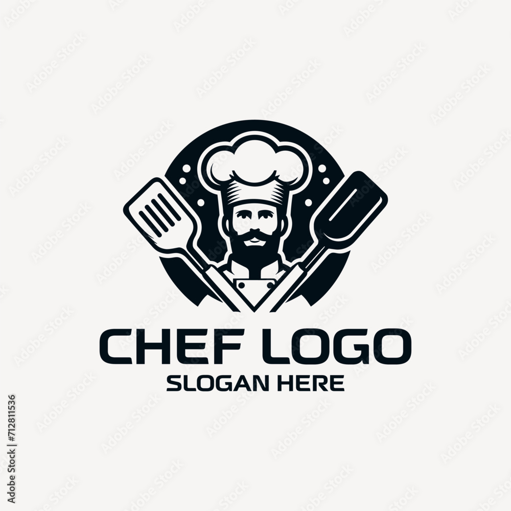  vector flat chef logo template collection