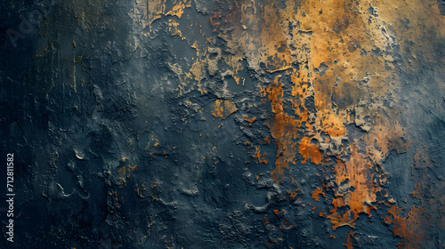 An intricate, decaying canvas of rusted metal and abstract shapes evokes a sense of beauty and melancholy within the mundane photo