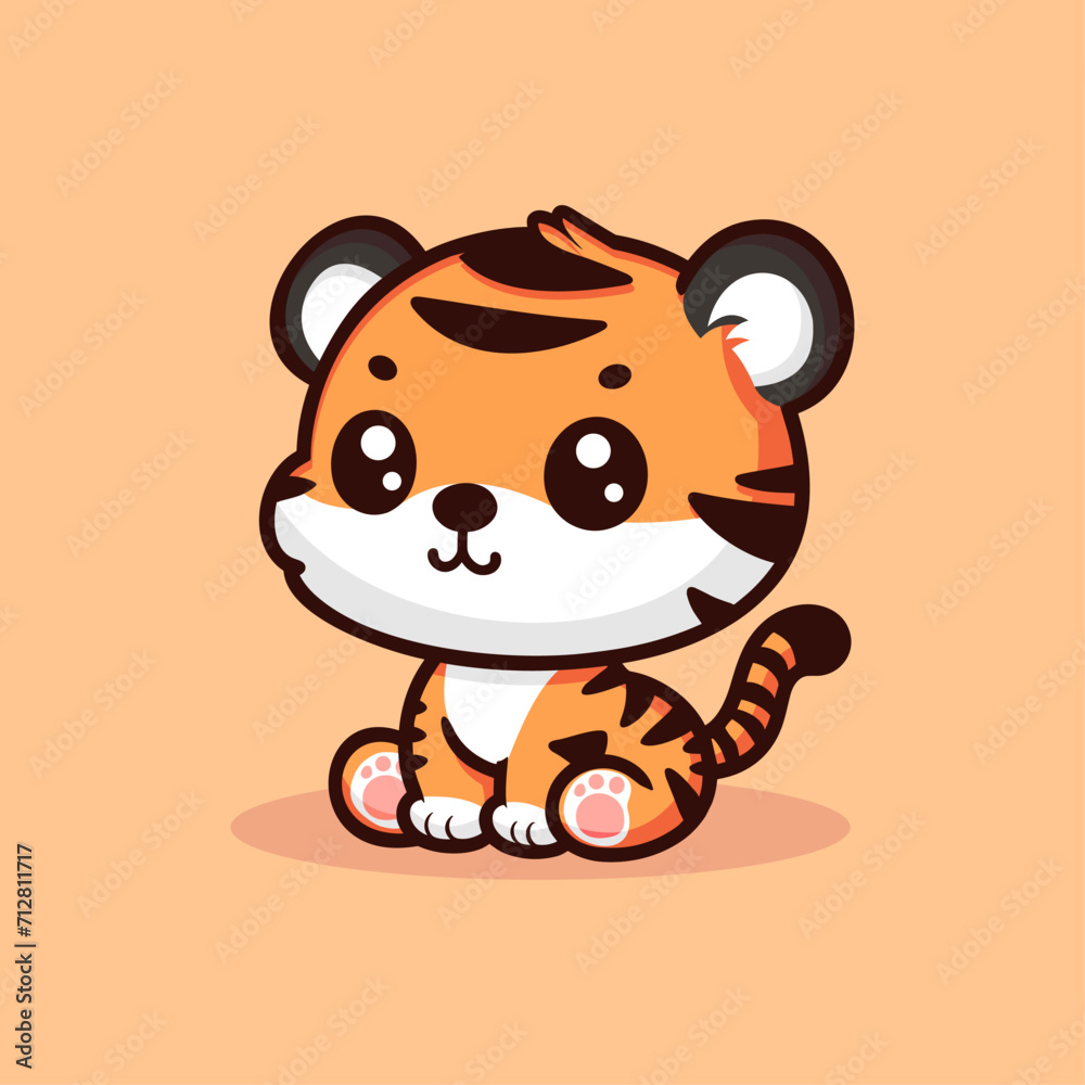 baby tiger cartoon vector icon illustration baby tiger cartoon vector icon illustration