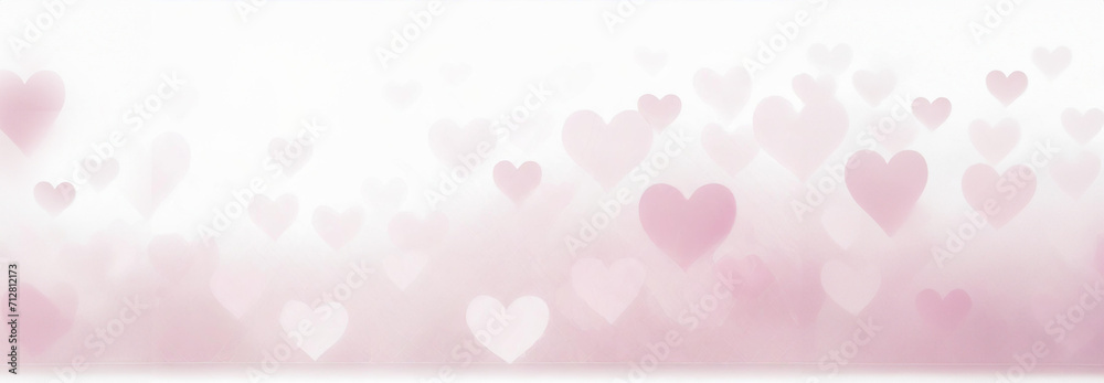 Light pink Valentine heart banner graphic for web design and Valentine's Day Light pink Valentine heart banner graphic for web design and Valentine's Day