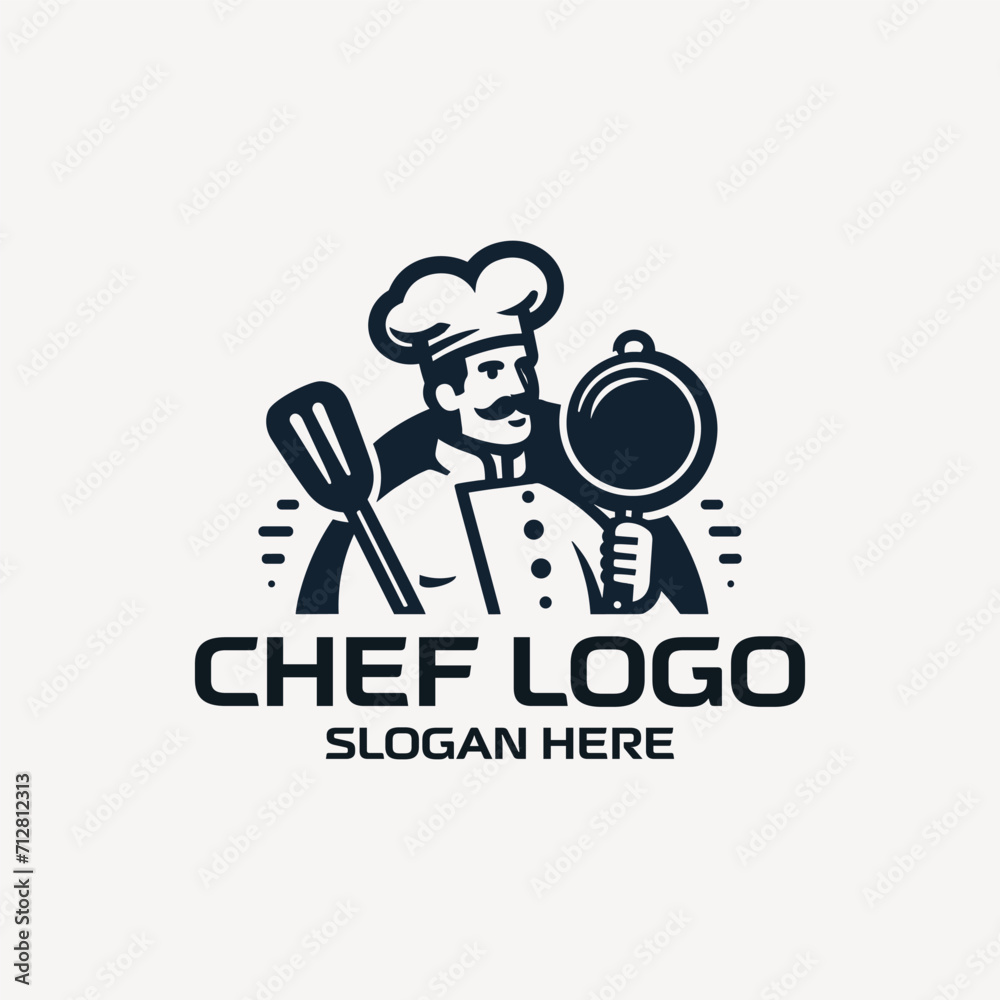  vector flat chef logo template collection