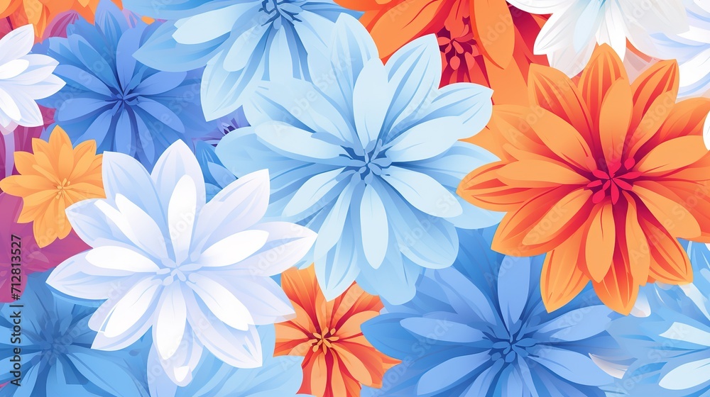 beautiful romantic flower illustration design. Generative Ai