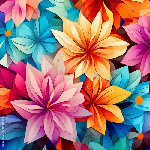 abstract colorful floral background