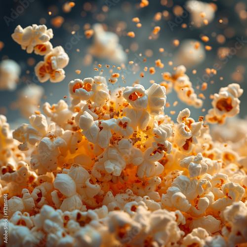Delicious popcorn isolated in studio