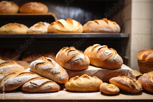 Savor the aroma of freshly baked bread in our charming bakery scene. Ideal for conveying warmth and inviting freshness. Perfect for food-related projects.