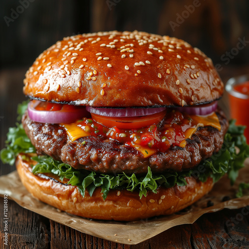 Delicious burger isolated