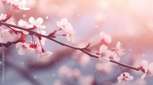 Sakura in soft style background  generative ai.