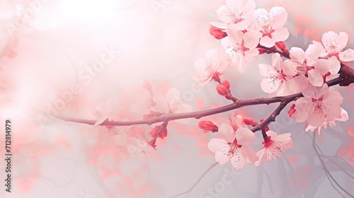 Sakura in soft style background  generative ai.