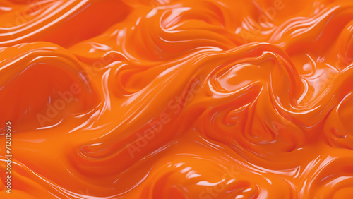 Orange smooth slime background - Generative AI