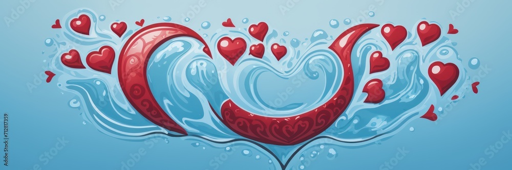 heart from water or heart in water or heart of water or heart with drops or heart on the background or heart shaped drops or heart with water drops or heart with a heart