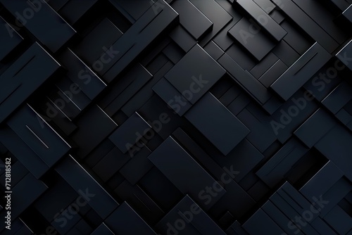 Abstract Black Geometric Shapes Background Texture