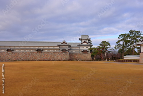 Kanazawa Castle Park a restoration castle situated at Marunouchi, Kanazawa, Ishikawa, Japan photo