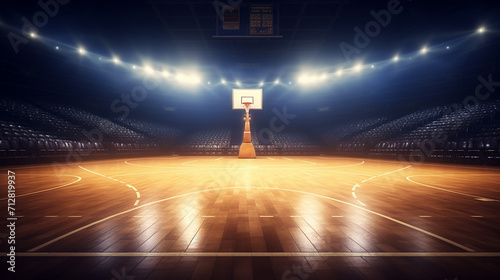 basketball court. sport arena . 3d render background © Aura