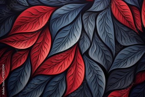 seamless background picture with leaf pattern, leaves, trees, tree branches © Nikita