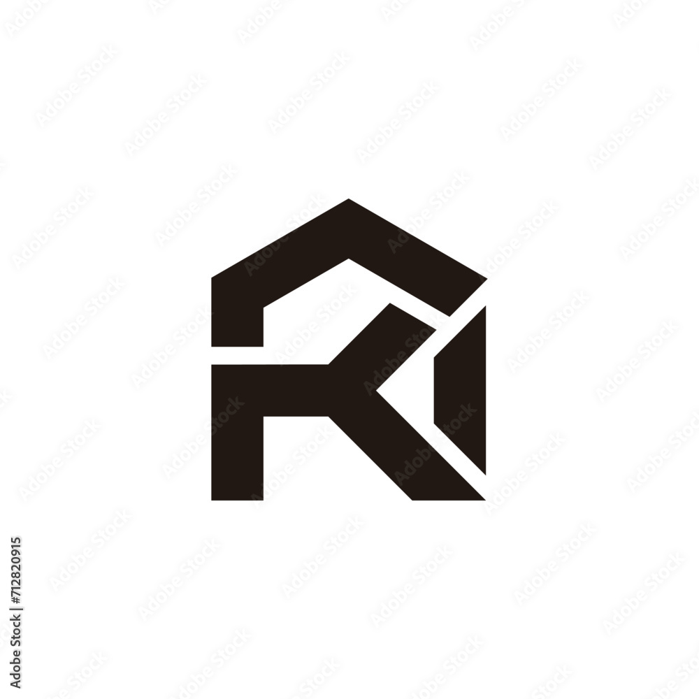 letter k abstract home construction simple geometric logo vector letter k abstract home construction simple geometric logo vector