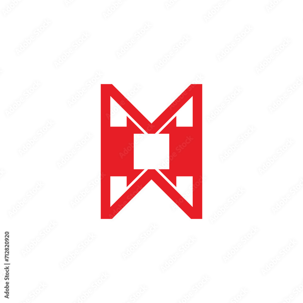 letter mw arrow linked geometric logo vector letter mw arrow linked geometric logo vector