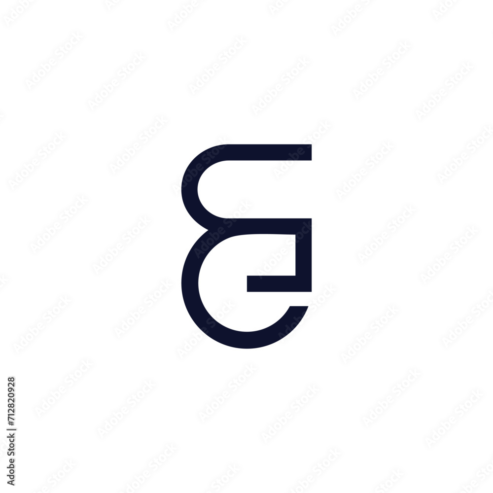 letter ce loop lline simple geometric logo vector letter ce loop lline simple geometric logo vector