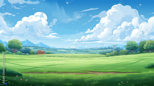 sports field backgrounds with blue sky