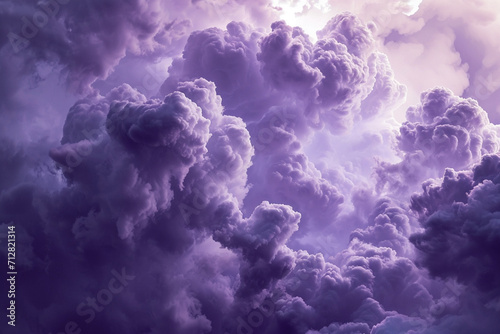 purple color clouds in the sky. generative ai