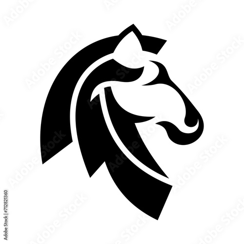 Horse Head Vector Logo Design Template