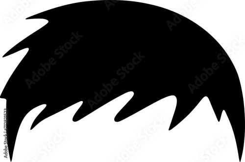 Hair silhouette icon illustration. Man hairstyle design element.