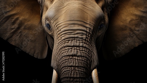 Elephant face animal pictures Generative artificial intelligence