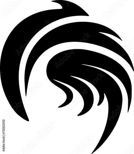 Woman hairstyle silhouette icon illustration. Female hair logo design element.