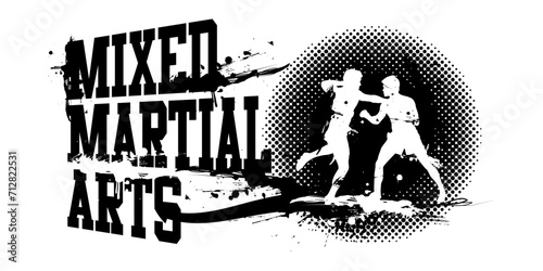 Mixed Martial Arts Banner Vector Illustration