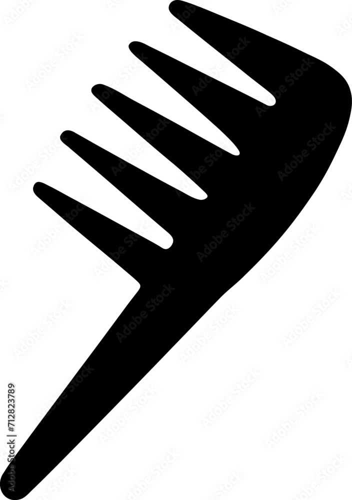 Comb icon silhouette vector illustration. Comb stylized design element. Comb icon silhouette vector illustration. Comb stylized design element.