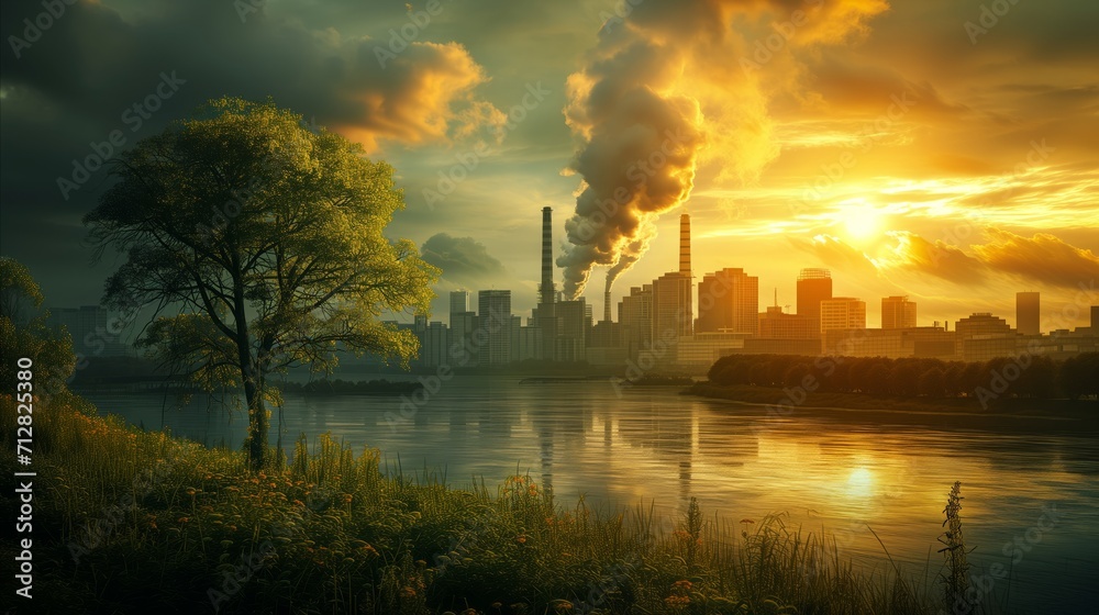 Negative Impact Coal Power Plant Vietnam Example Environmental stock.adobe.com