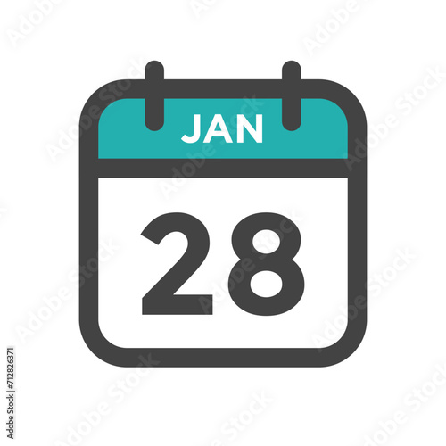 January 28 Calendar Day or Calender Date for Deadlines or Appointment