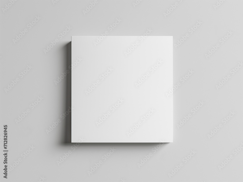 Blank square business card mockup with gray background Blank square business card mockup with gray background