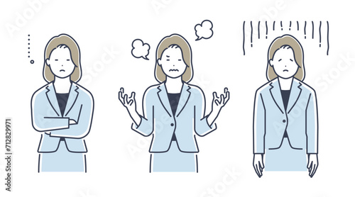 スーツを着た女性のベクターイラスト素材