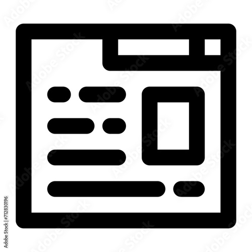 Article icon with outline style.