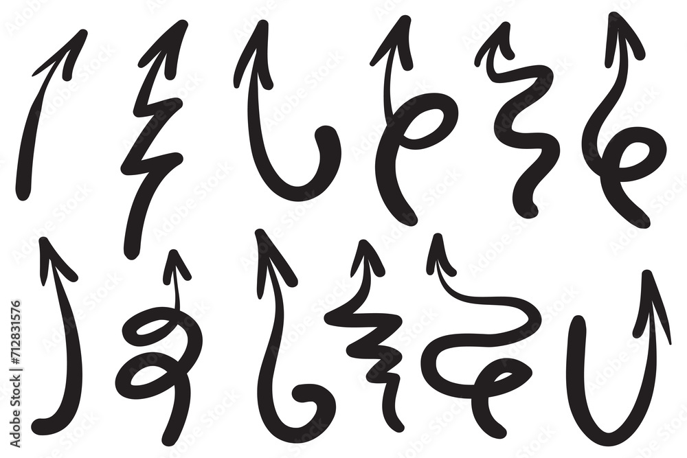 set of hand drawn arrows .Vector doodle design elements. Illustration on white background.for business infographic, banner, web and concept design. set of hand drawn arrows .Vector doodle design elements. Illustration on white background.for business infographic, banner, web and concept design.