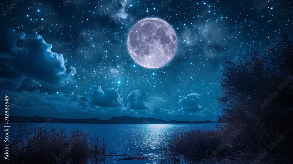 Rising big moon. Beautiful view and detail of the moon. Rising big moon. Beautiful view and detail of the moon.