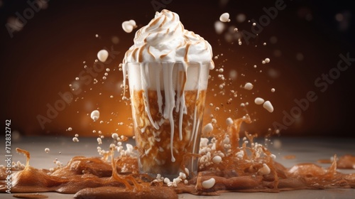 Crisp and effervescent, this root beer forms a luscious crown of foam on the surface, reminiscent of freshly whipped cream, beckoning you to take a sip.