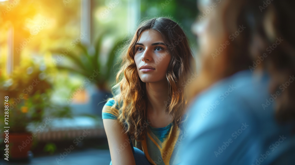 Moral support. Group psychotherapy session. Moral support. Group psychotherapy session.