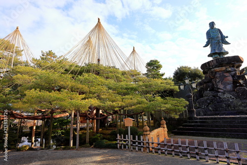 Kenroku-en located in Kanazawa, Ishikawa, Japan, one of the Three Great Gardens of Japan. photo