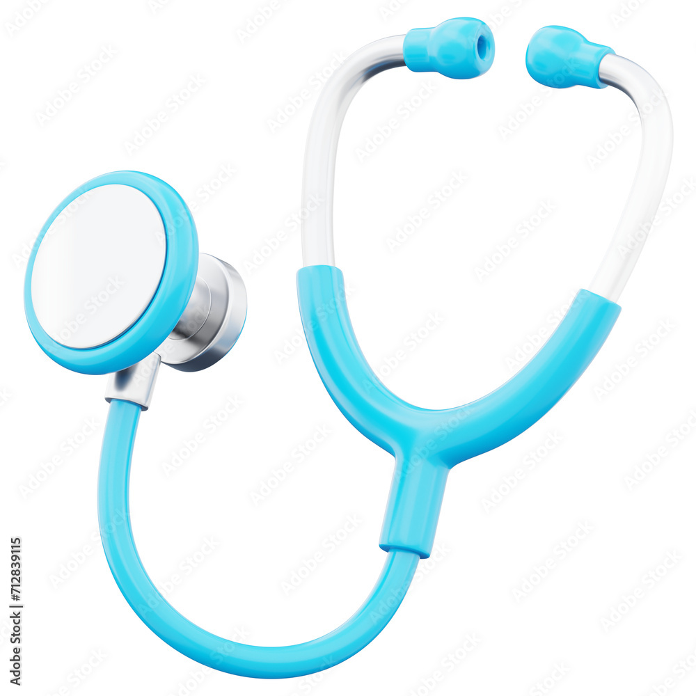 Stethoscope medical equipment. Health care concept 3d illustration on transparent background Stethoscope medical equipment. Health care concept 3d illustration on transparent background