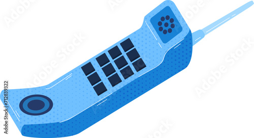 Blue digital pregnancy test with screen and control buttons. Home pregnancy test kit, health care and medical concept vector illustration.